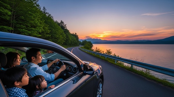 車でしか行けない関西の穴場スポットを巡る家族