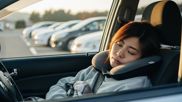 道の駅せせらぎの里こうらで車中泊をするイメージ画像