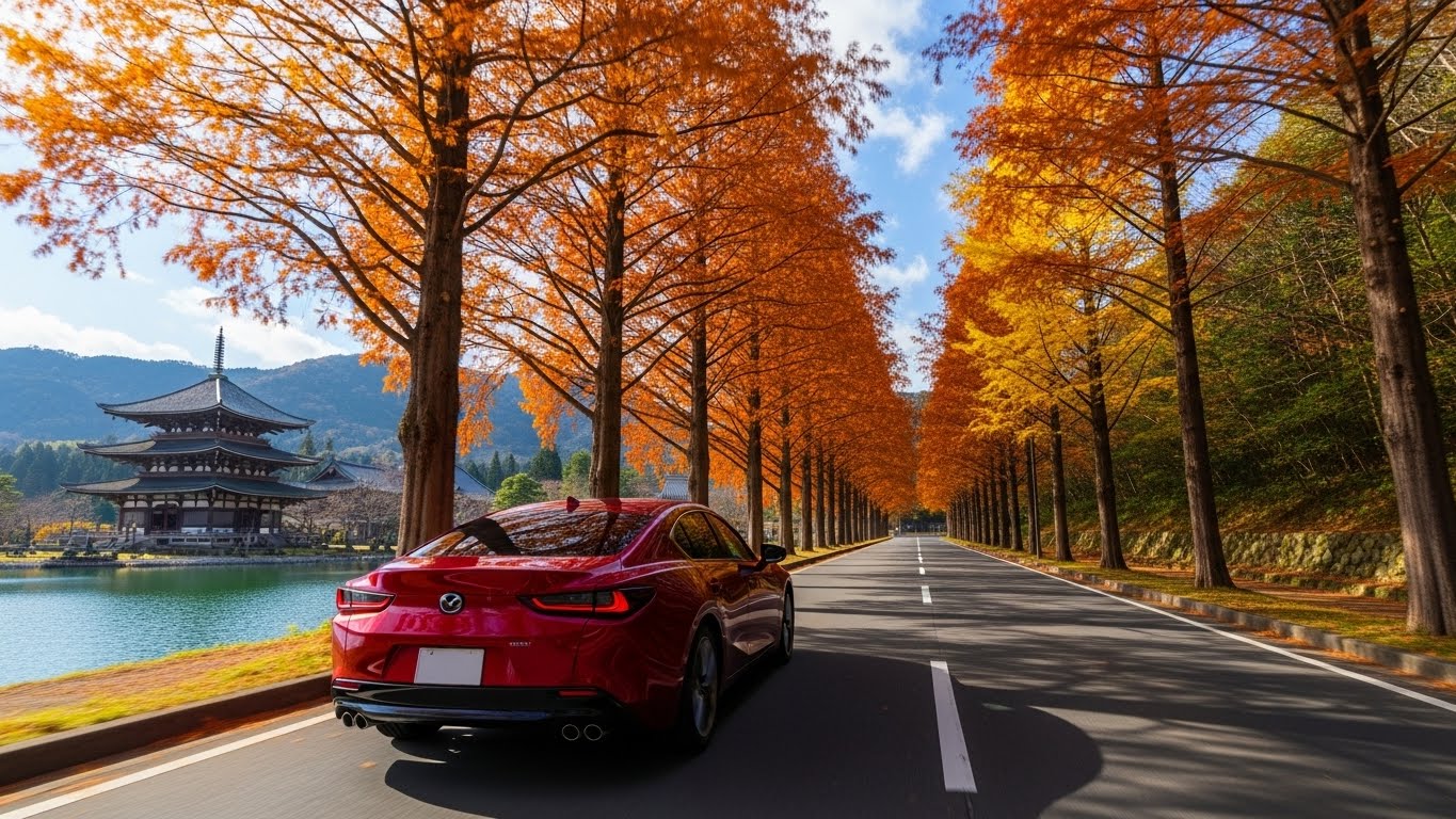 絶景のメタセコイア並木と湖畔を巡る奈良滋賀ドライブのイメージ画像