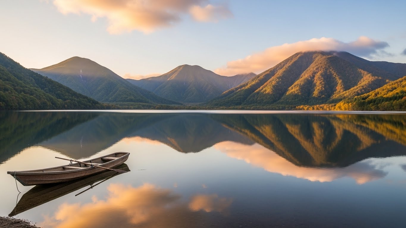 鏡張りの水面が美しい「日本のウユニ塩湖」こと余呉湖のインスタ映えスポットの風景