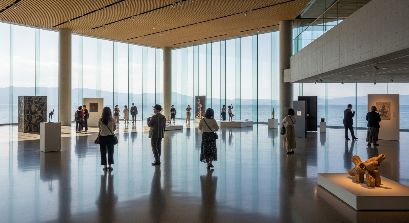 雨の日でも優雅に過ごせる、美術館での滋賀の室内観光のイメージ画像