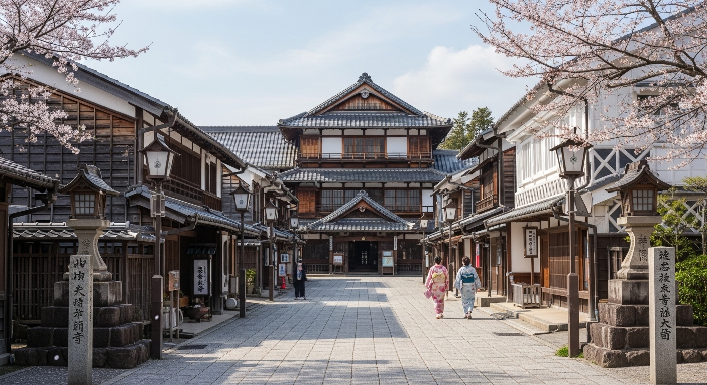 歴史ある宿場町の面影を残す草津宿本陣。草津のホテル周辺観光で訪れたい街並み。