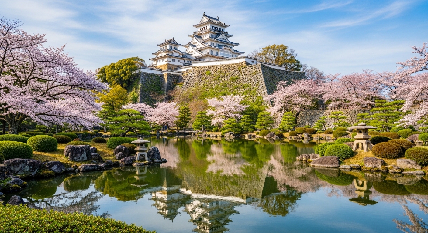 国宝・彦根城と美しい日本庭園を巡る、彦根観光半日コースのイメージ画像。