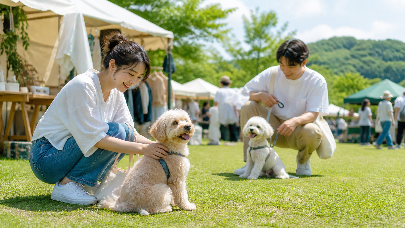 6月の犬イベントを関西で楽しむ愛犬と飼い主